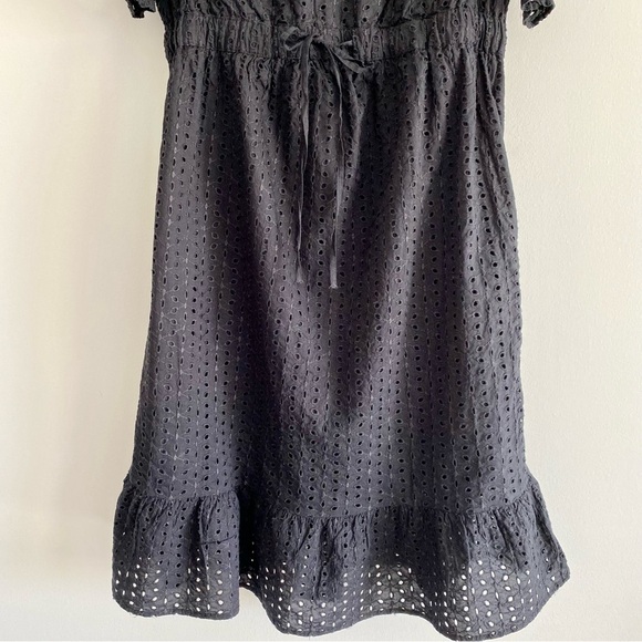 Gap Maternity Black Ruffle Eyelet Dress Size Medium - Picture 4 of 6